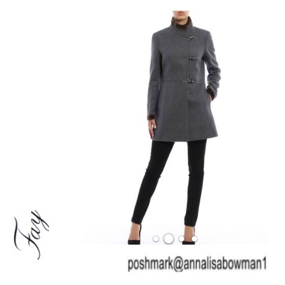 Fay Jackets & Blazers - ⭐️FAY Virginia Gray Wool Blend Coat size Small